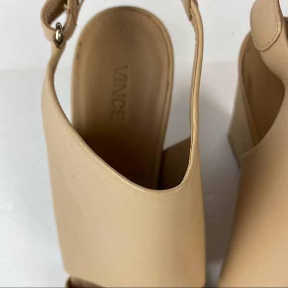 Vince Karen Tan Double Band Wedge Sandal 8 - Picture 9 of 9